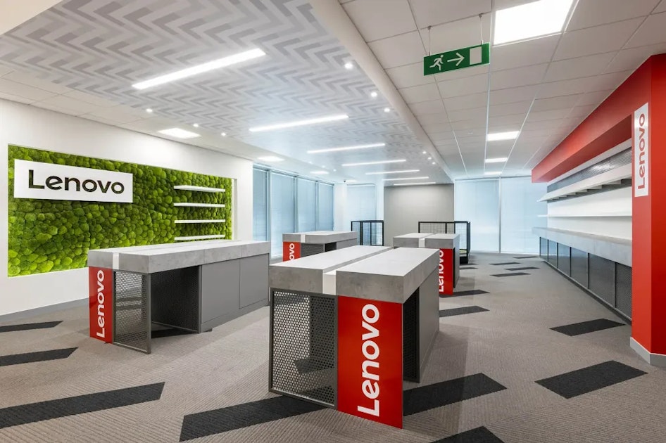 Lenovo office promoting the Walk for Water challenge