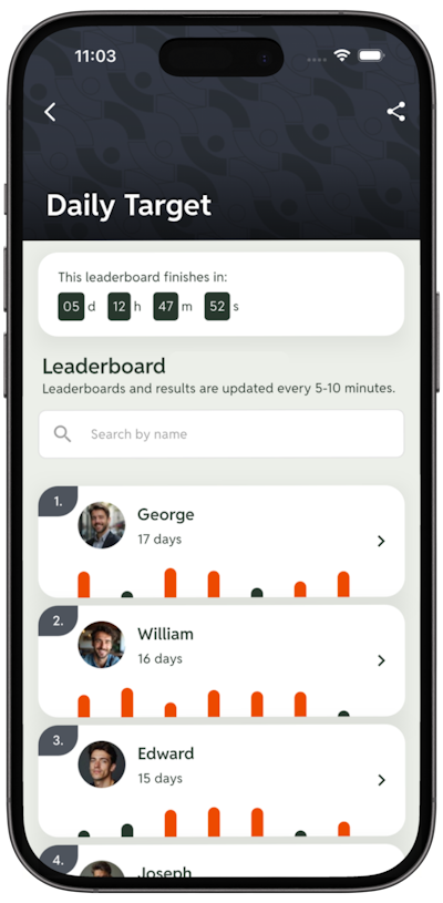 MoveZenGo activity tracking screen